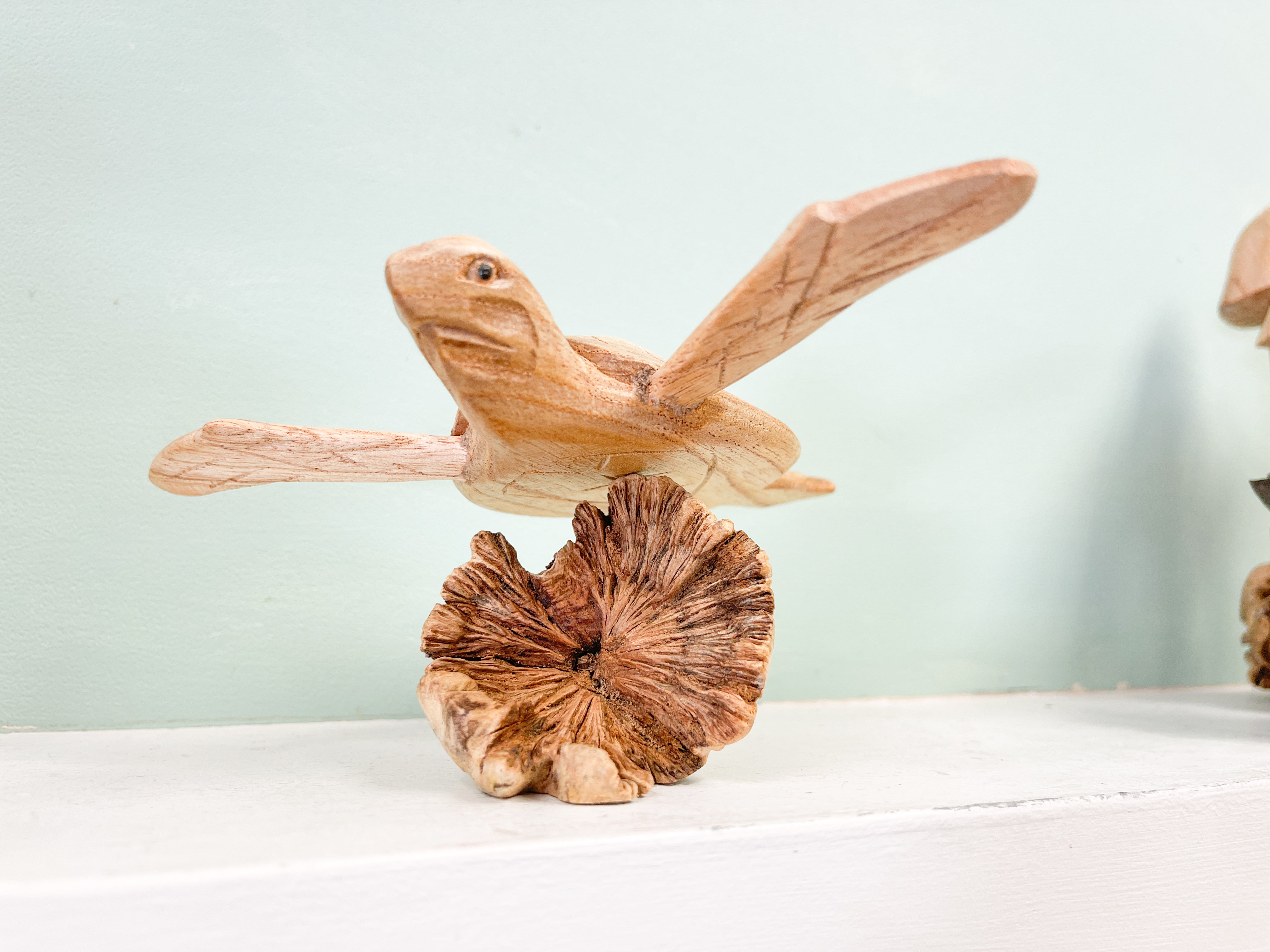 Wooden Turtle Ornament on Parasite Wood