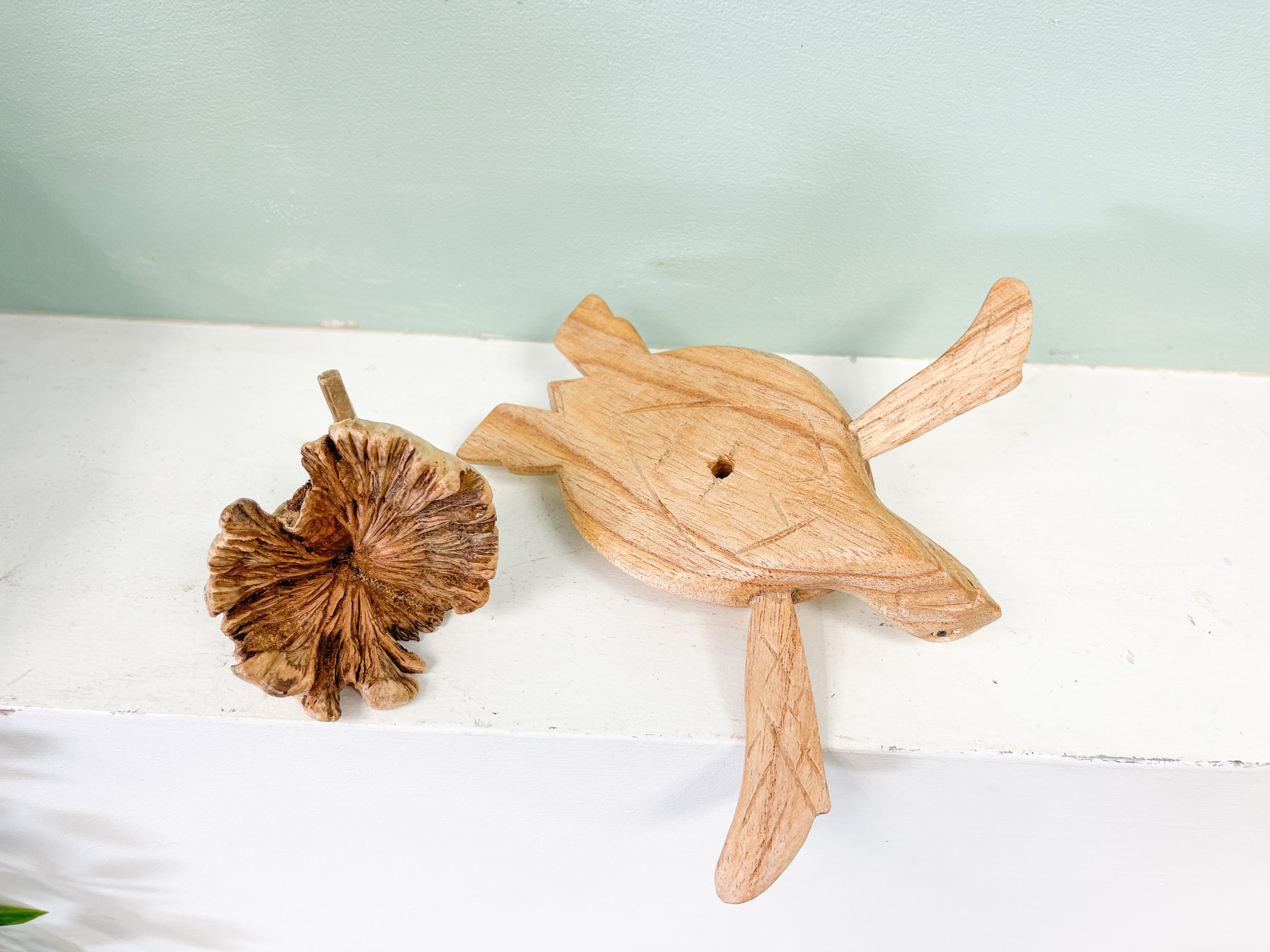 Wooden Turtle Ornament on Parasite Wood