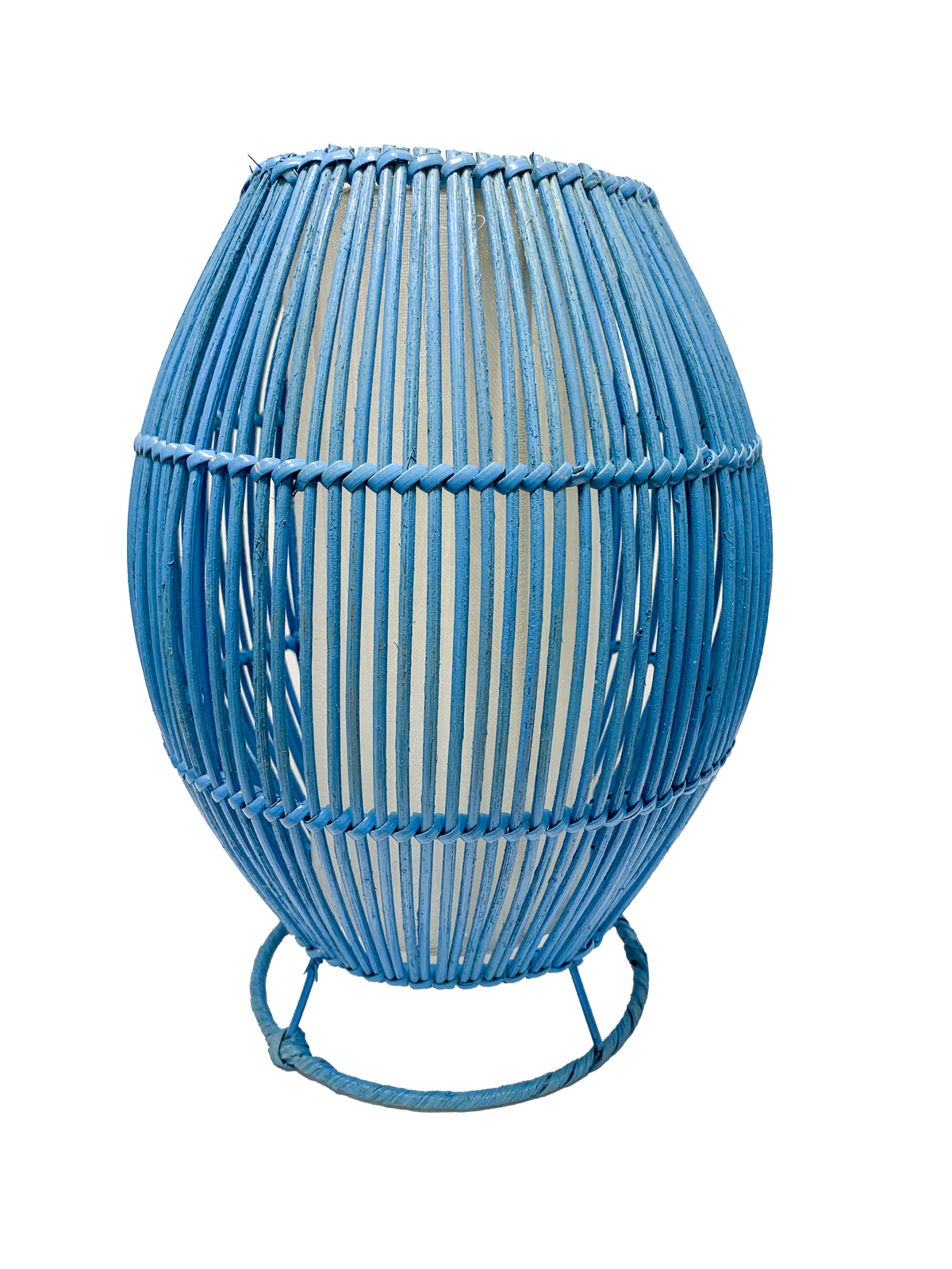 Rattan Lamp Linear - Blue 30cm