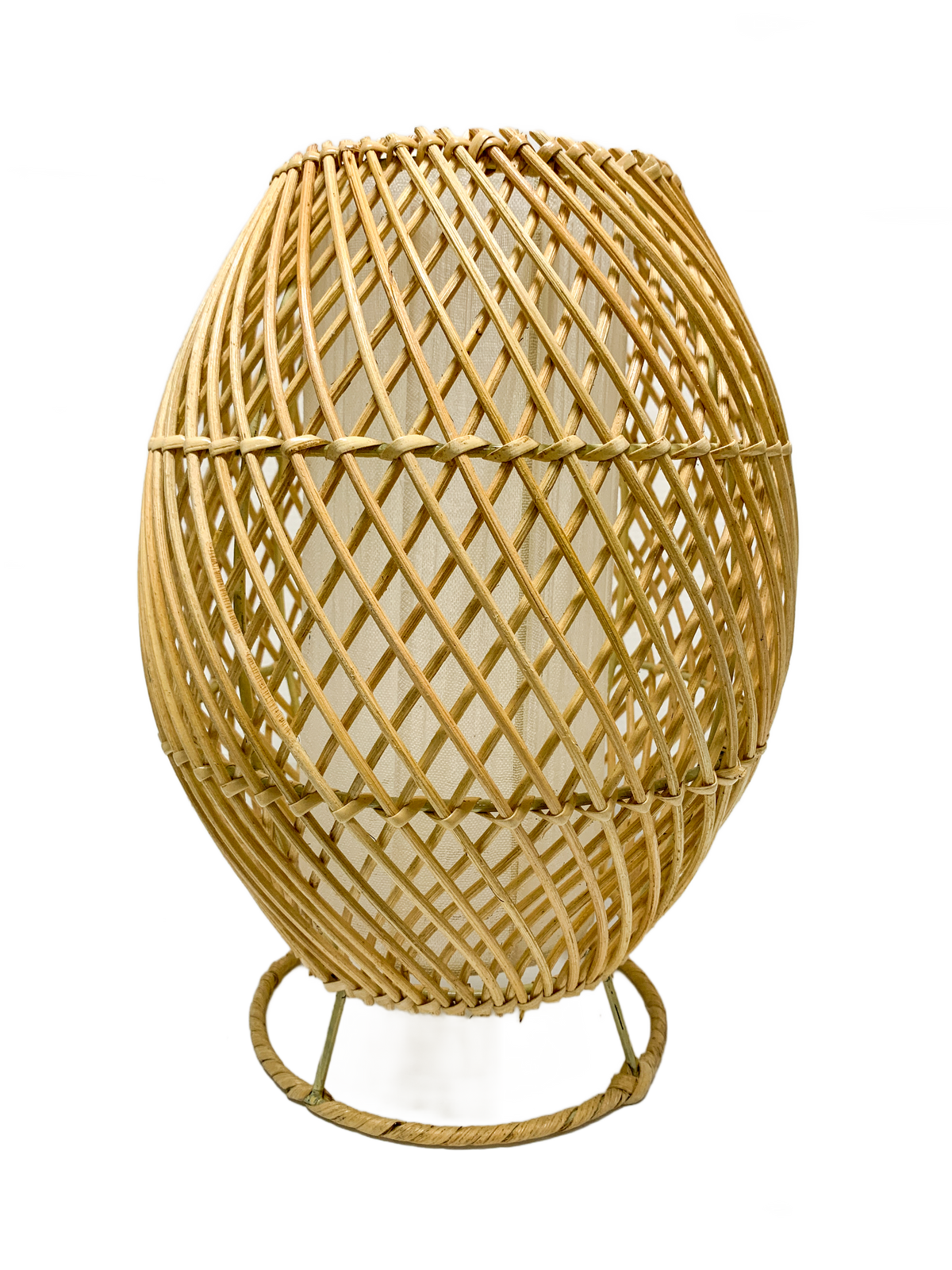 Rattan Lamp Diamond - Natural 30cm
