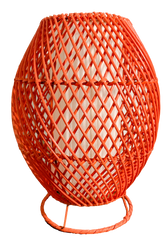 Rattan Lamp Diamond - Orange 30cm