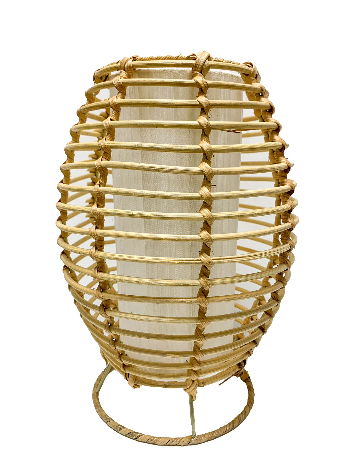 Rattan Lamp Open Weave - Natural 30cm