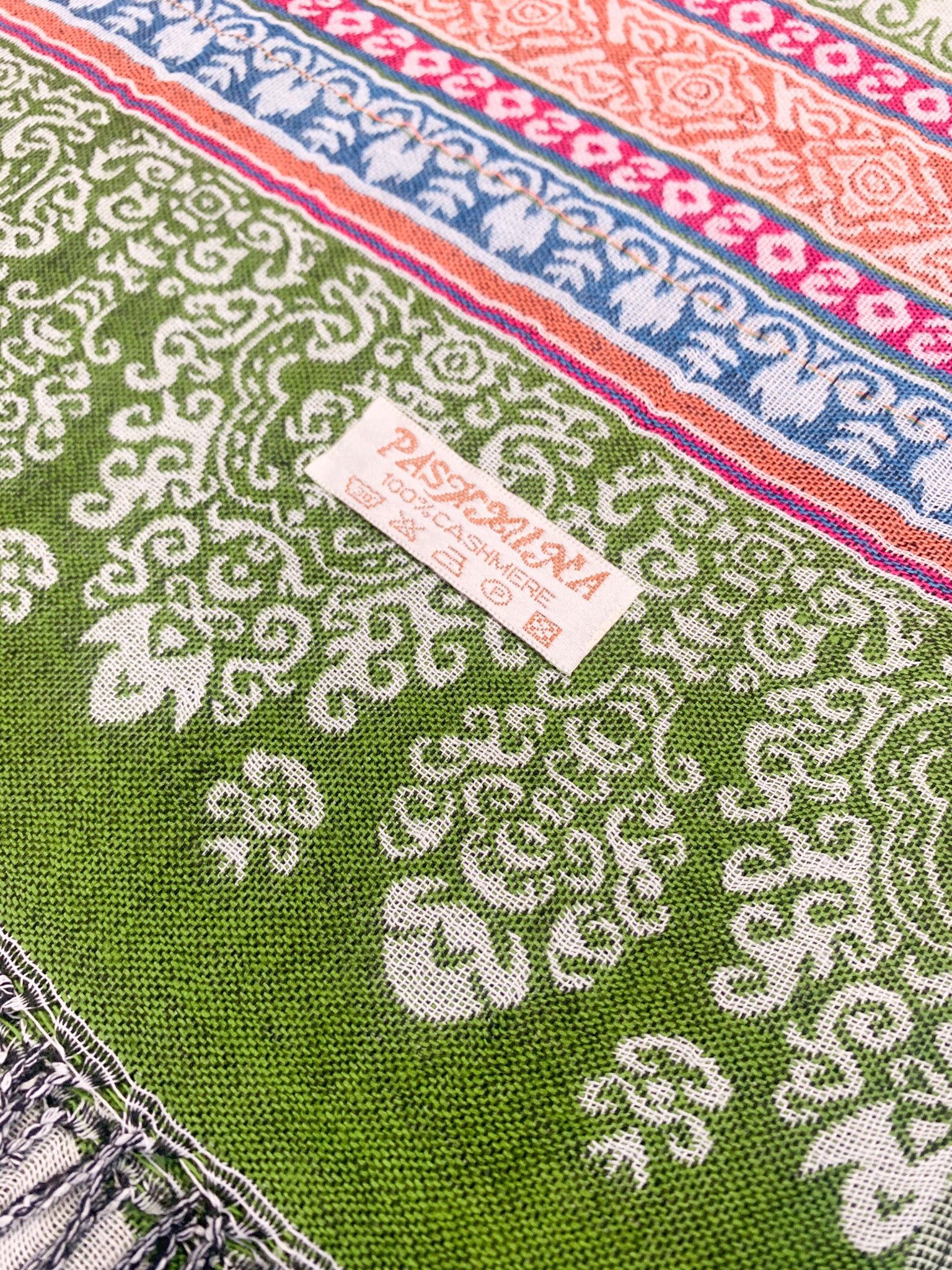 Green Elephant Cashmere Scarf
