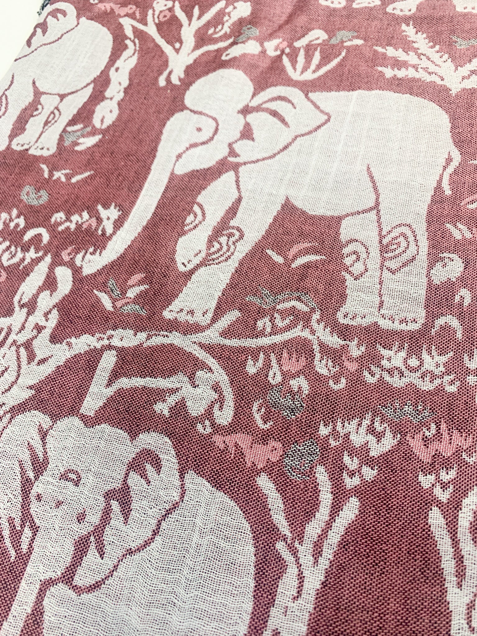 Pink Elephant Cashmere Scarf