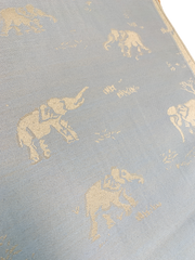 Blue and Pink Pastel Elephant Cashmere Scarf