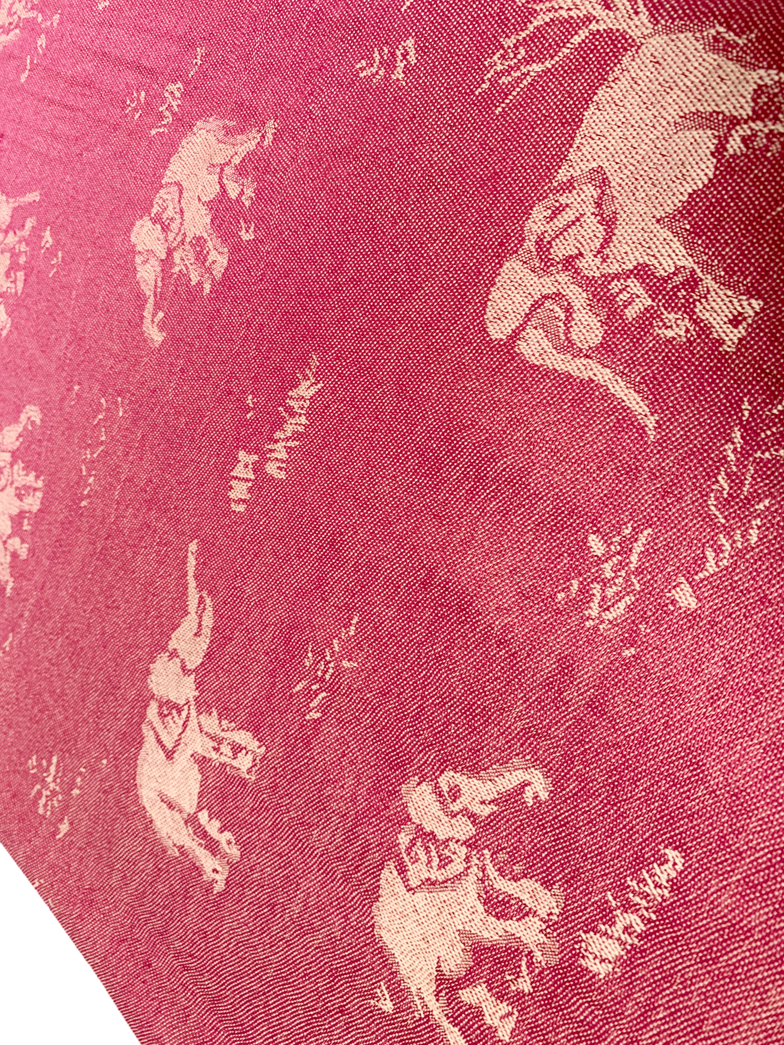 Pink and Purple Pastel Elephant Cashmere Scarf