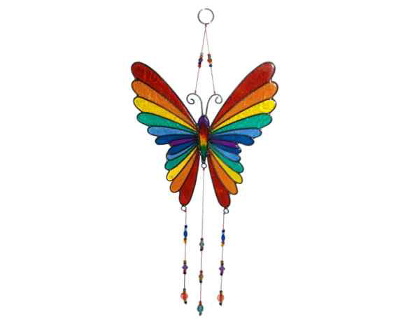 Rainbow Butterfly Suncatcher - 39cm