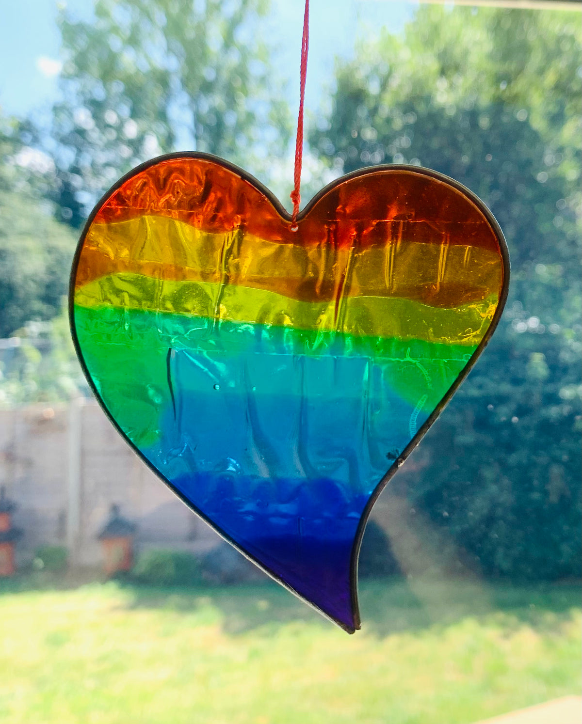 Rainbow Heart Suncatcher