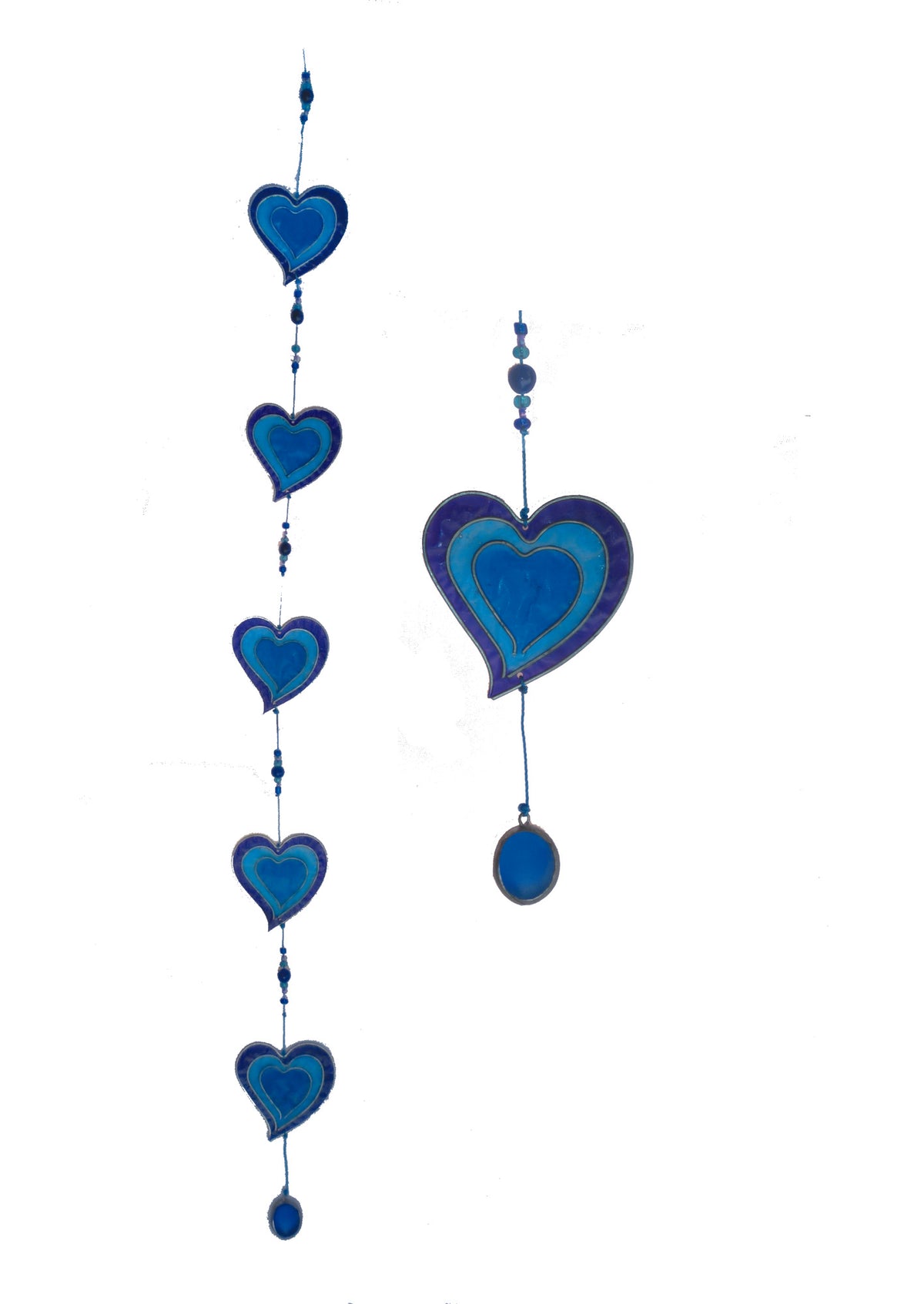 5 Hearts Suncatcher - Purple/Blue