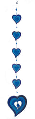 6 Hearts Suncatcher - Purple/Blue