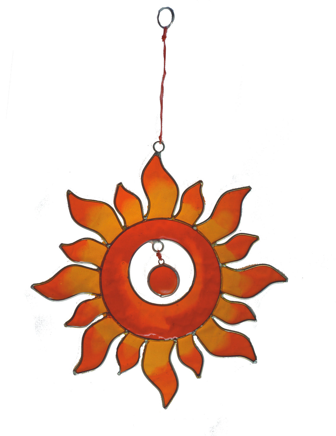 Sun Suncatcher Red/Orange with Nugget