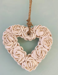 Shell Heart with Hole - Hanging Decoration