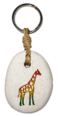 Engraved Stone Keyring - Giraffe