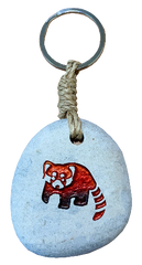 Engraved Stone Keyring - Red Panda