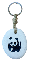 Engraved Stone Keyring - Panda