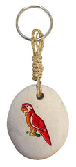 Engraved Stone Keyring - Parrot