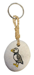 Engraved Stone Keyring - Puffin