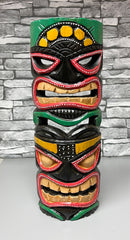 Natural/Red/Green Tiki Mask