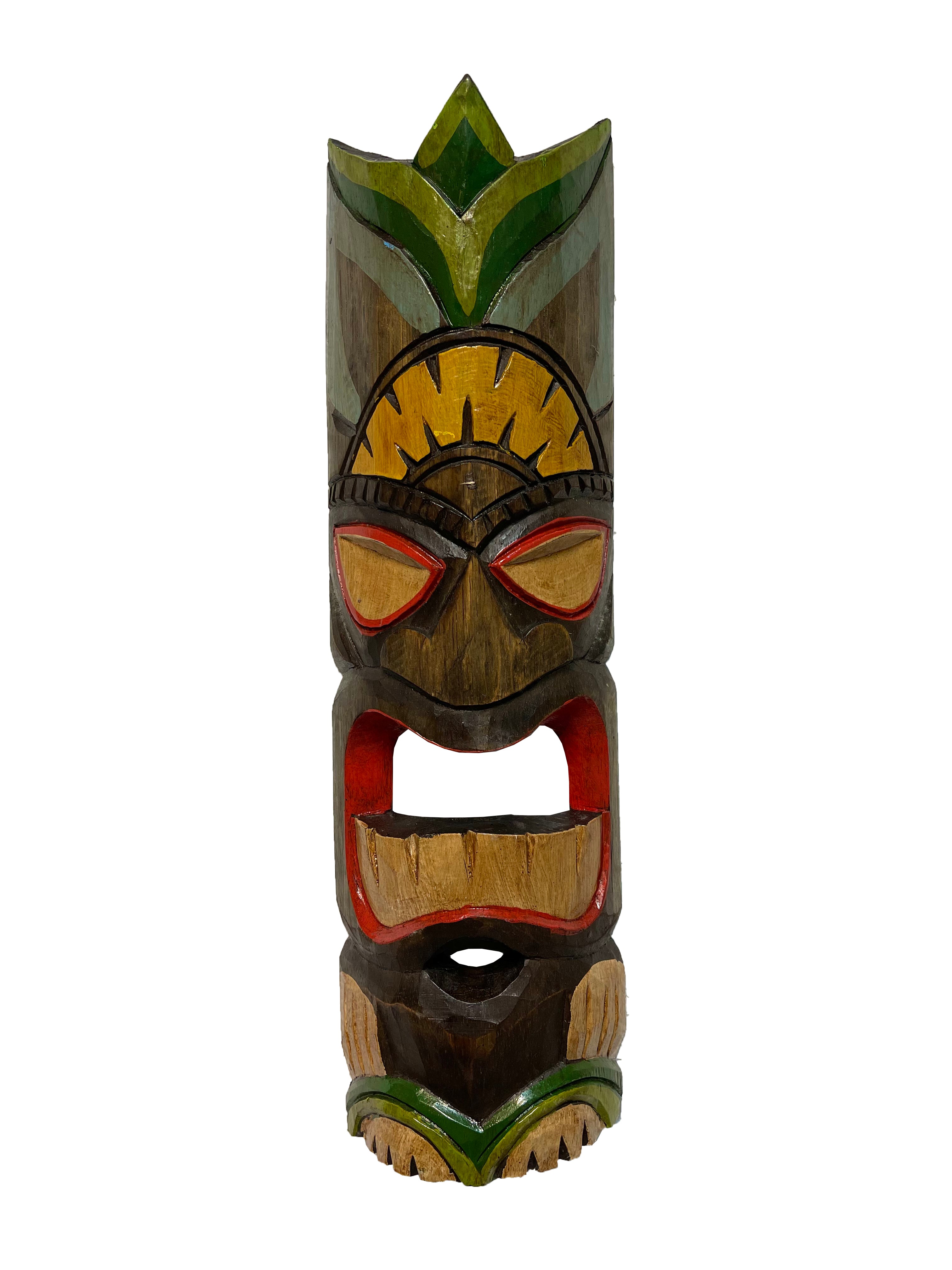 Tiki Mask - Brown/Green/Yellow