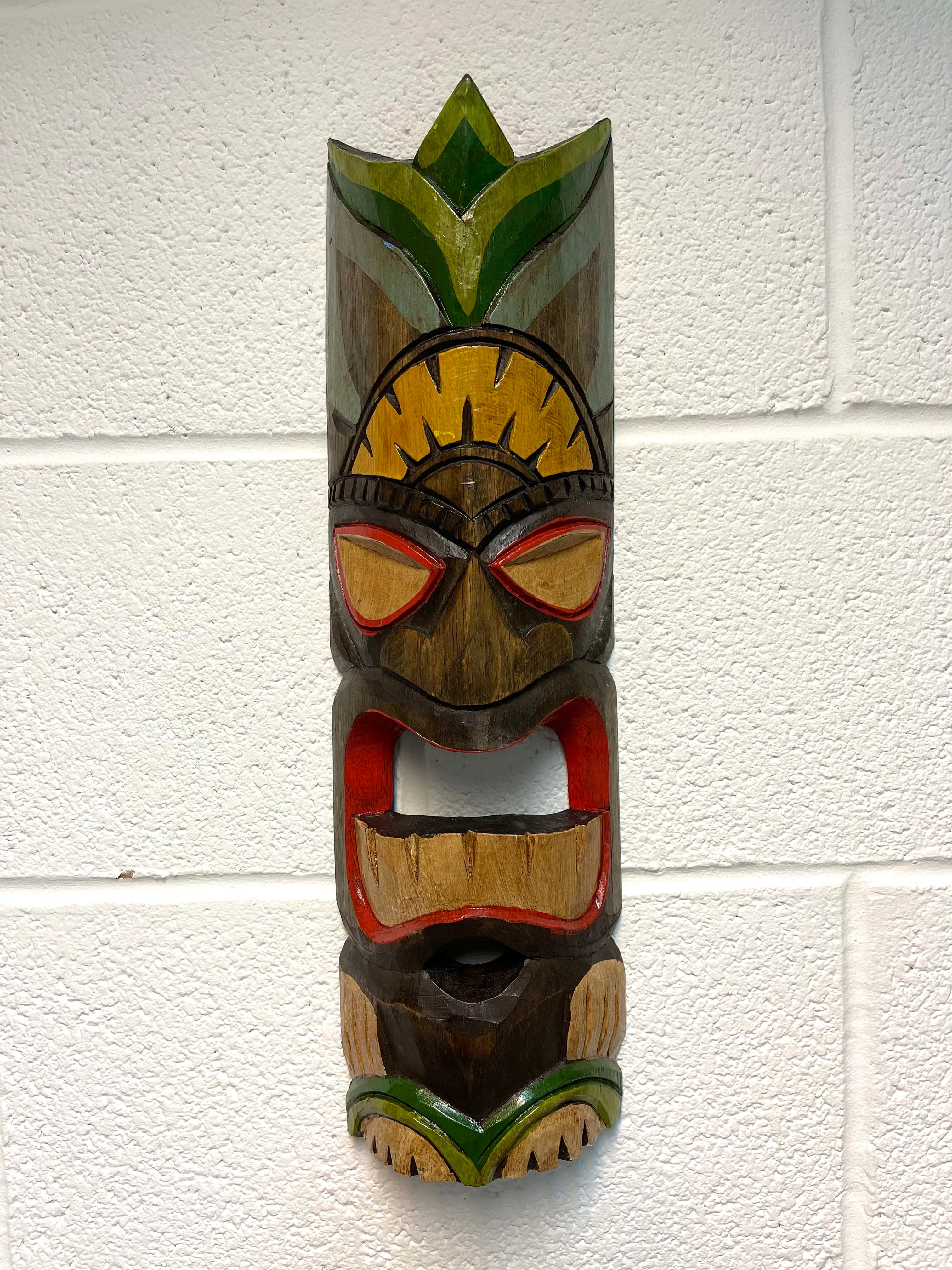 Tiki Mask - Brown/Green/Yellow