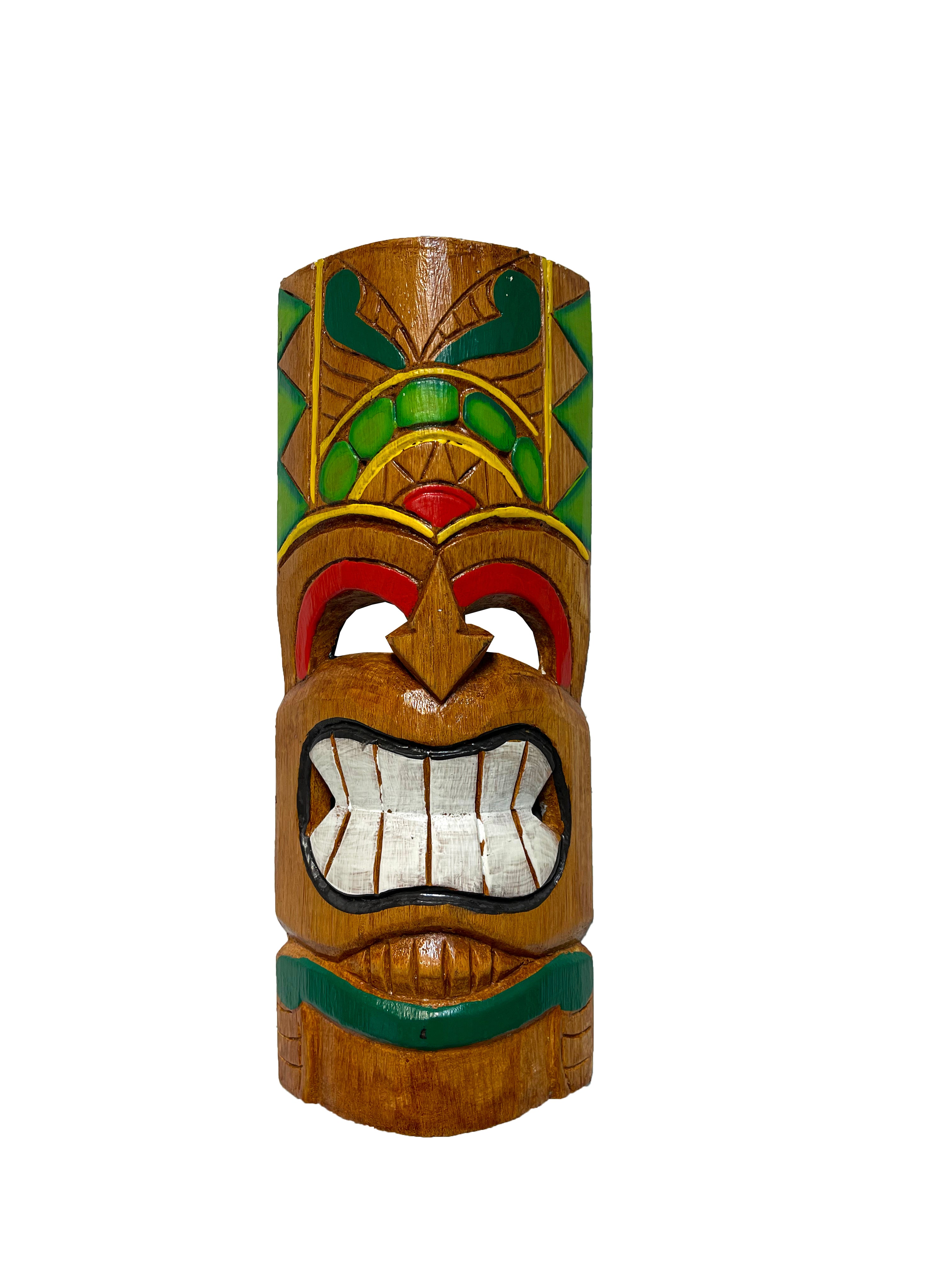 Tiki Mask - Natural/Green/Yellow/Red