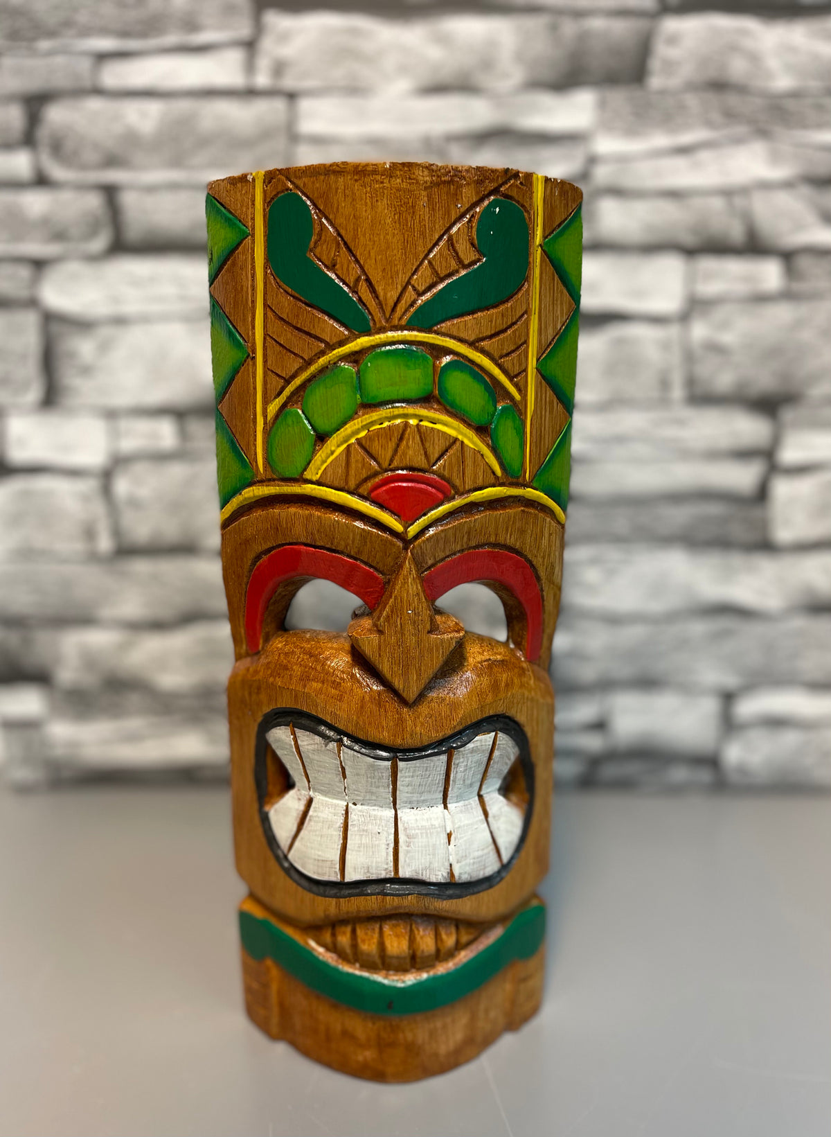 Tiki Mask - Natural/Green/Yellow/Red