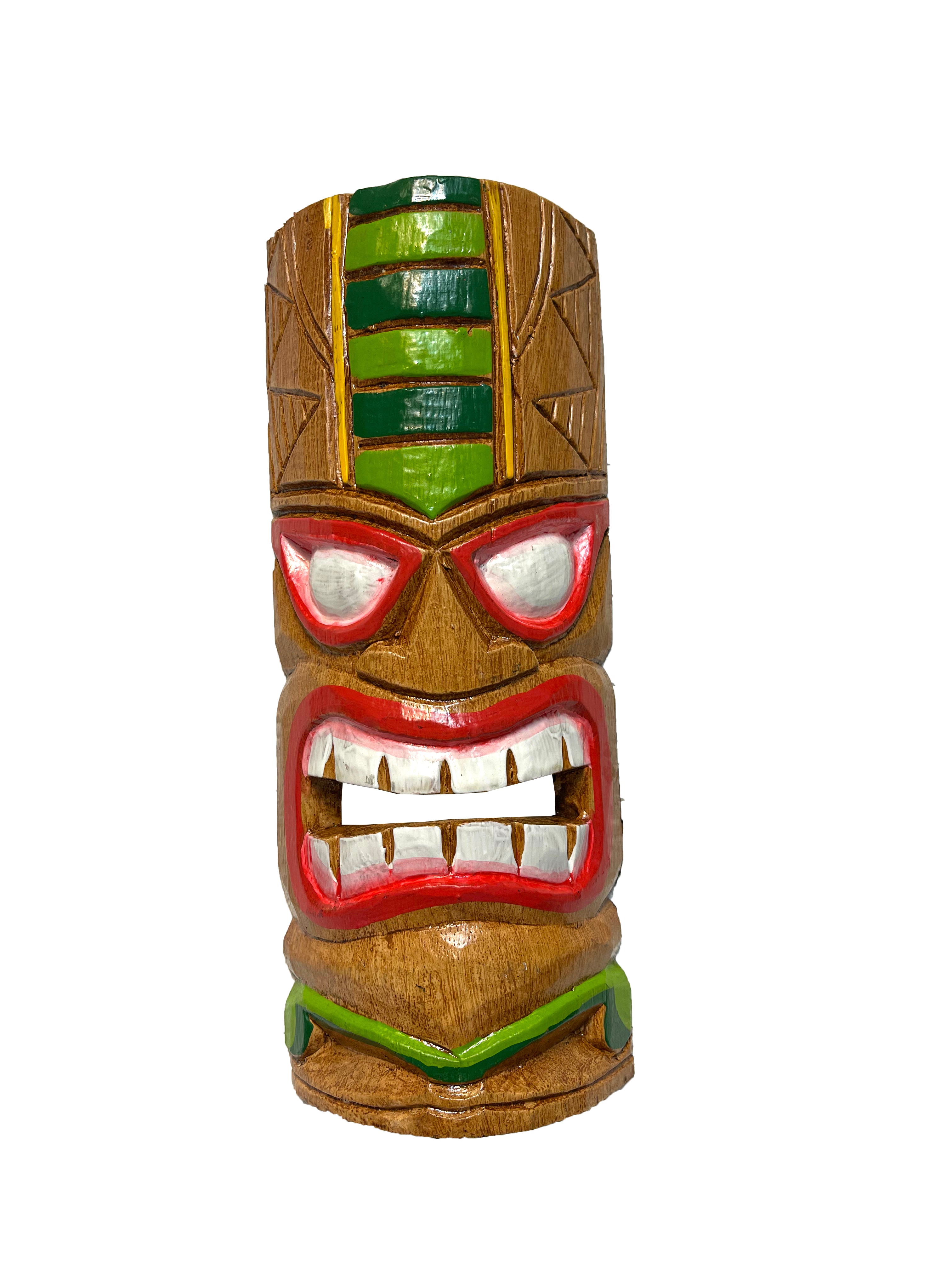 Tiki Mask - Natural/Yellow/Green/Red