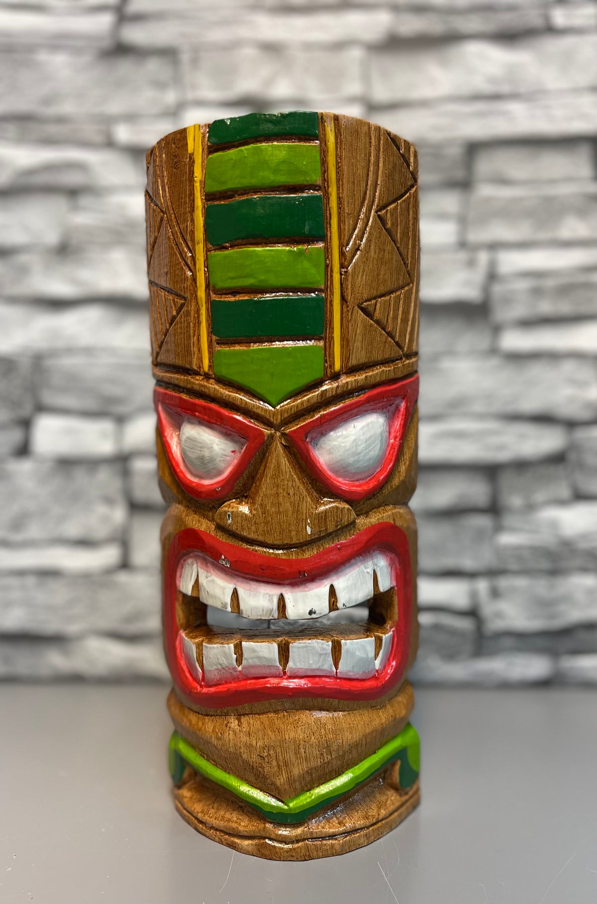 Tiki Mask - Natural/Yellow/Green/Red