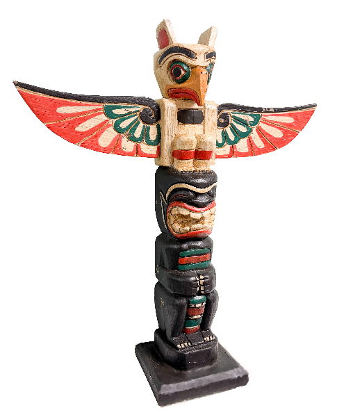Wood Totem Pole Assorted Designs - 40cm