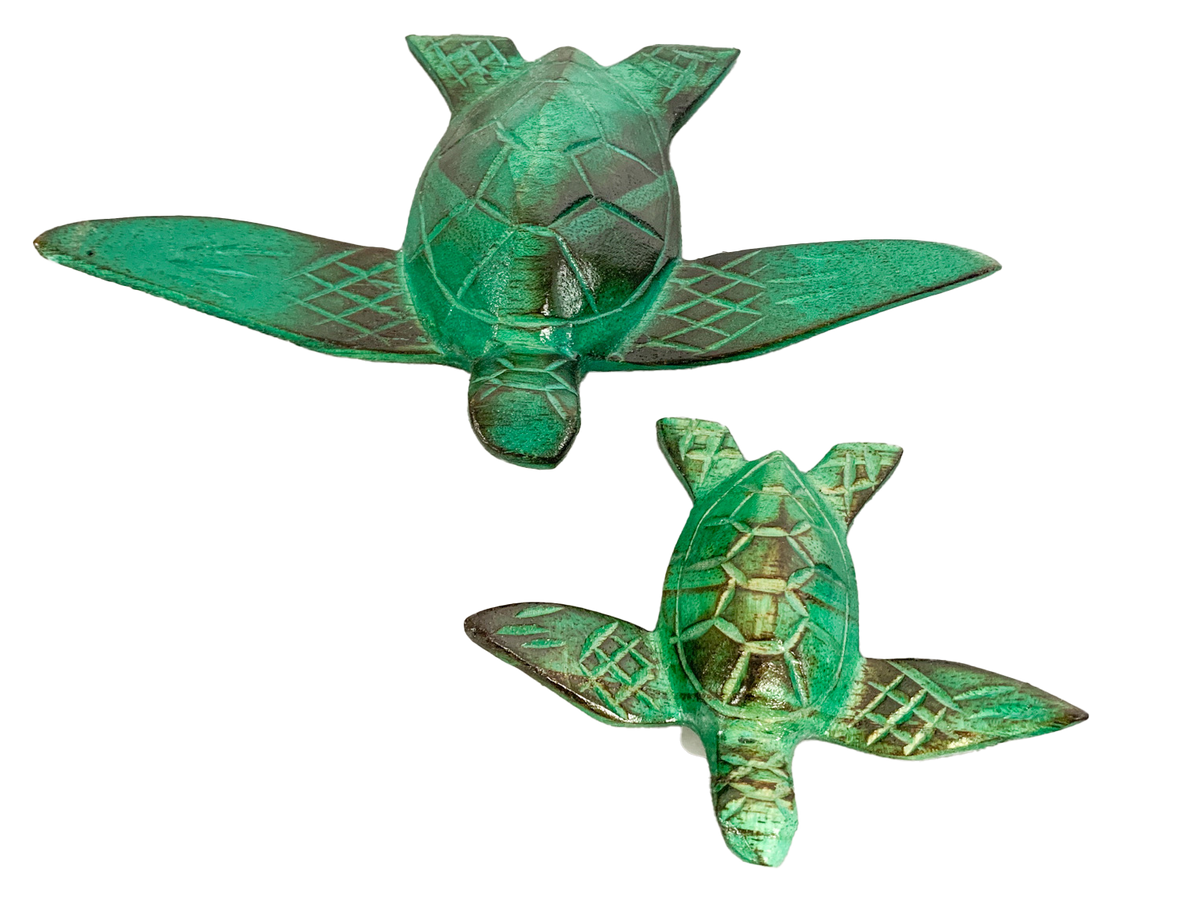 Wooden Turtle Green - Pack of Two