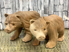 Carved Wooden Bears - Various Sizes