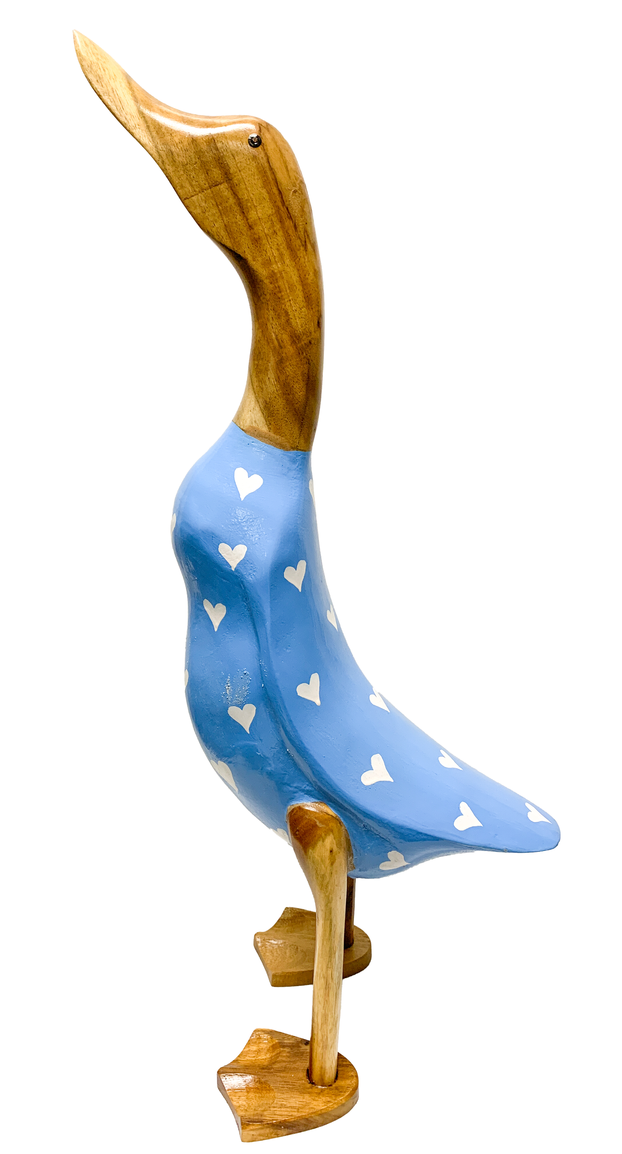 Bamboo Root Ducks Blue With Hearts - Various Sizes