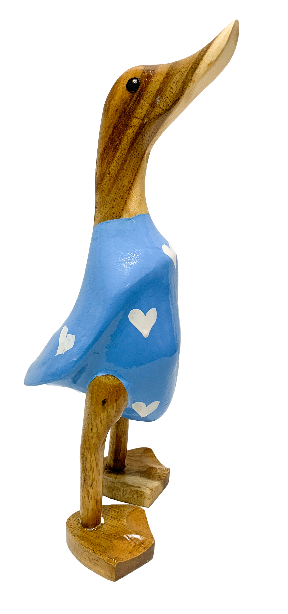 Bamboo Root Ducks Blue With Hearts - Various Sizes