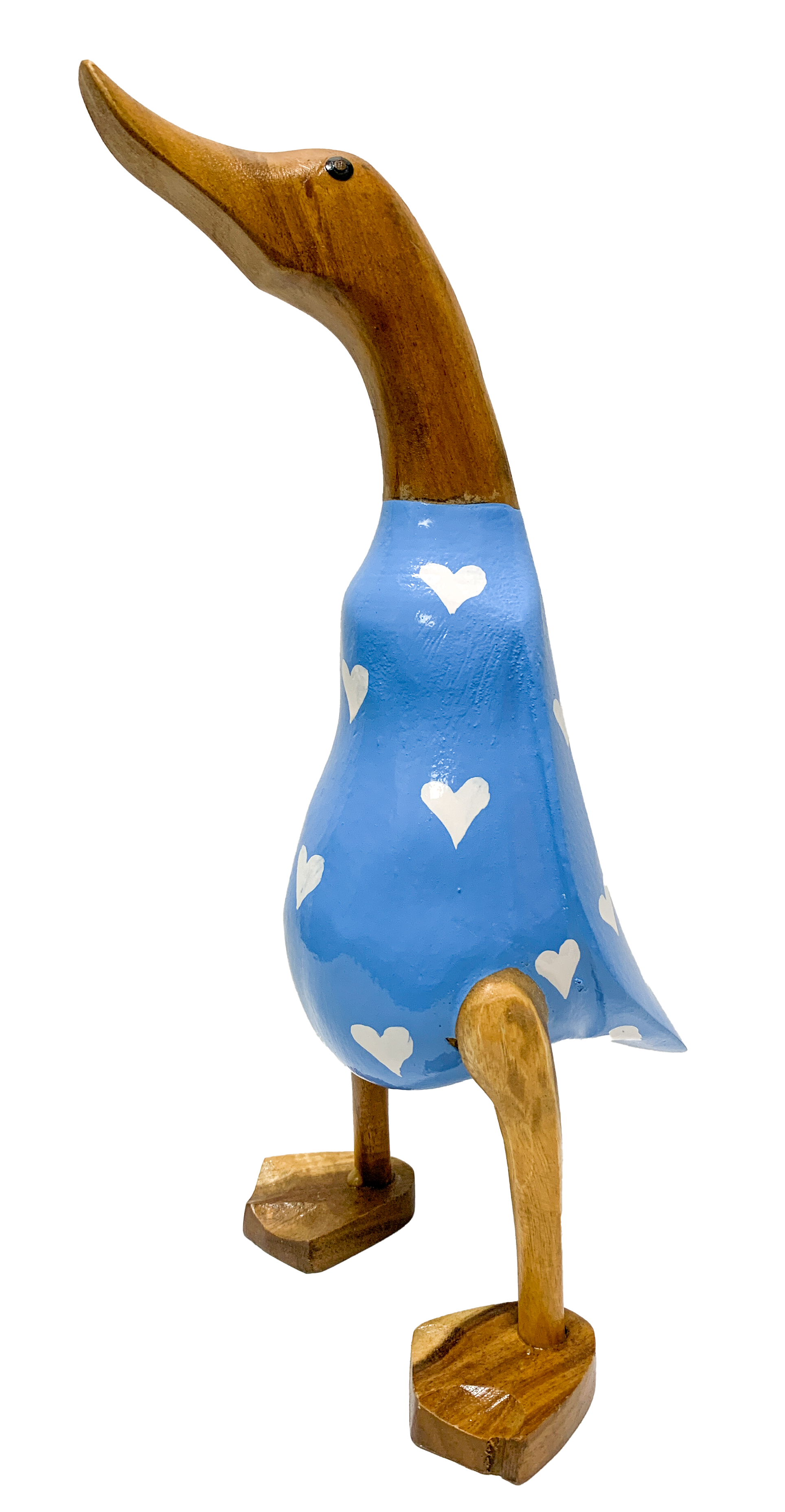 Bamboo Root Ducks Blue With Hearts - Various Sizes