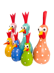 Wooden Painted Chickens - Various Sizes
