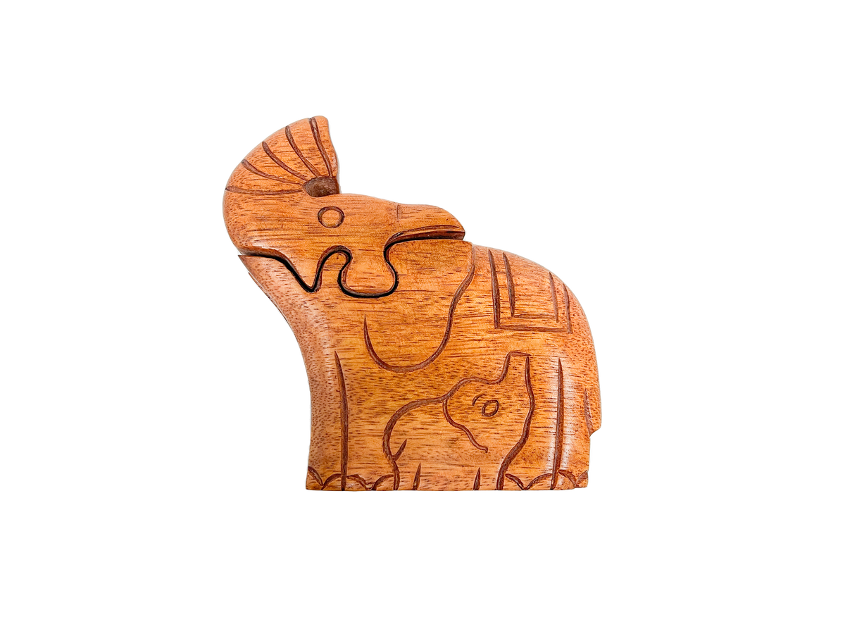 Elephant Family Puzzle Box