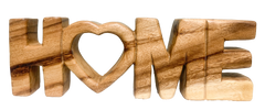 Home and Heart Wooden Carving