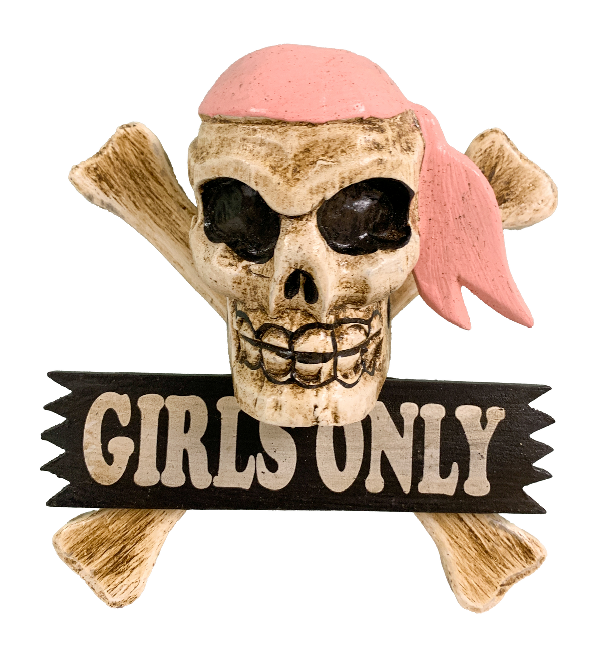 Wooden Pirate Sign - Girls Only
