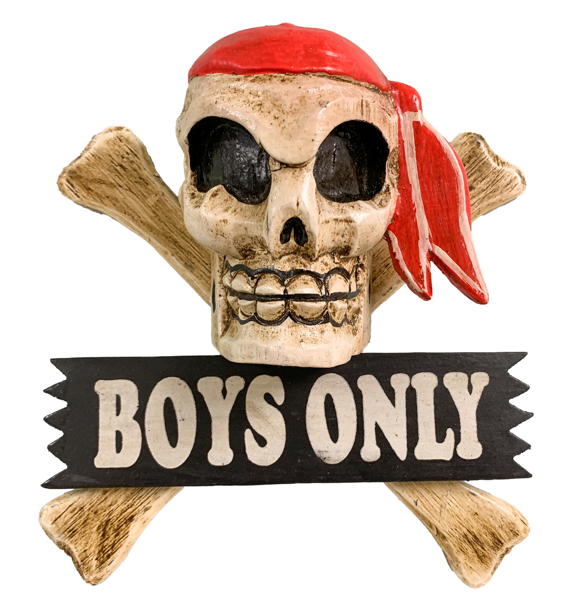 Wooden Pirate Sign - Boys Only