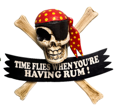 Wood Pirates Sign -Time Flies When You're Having Rum- 40cm