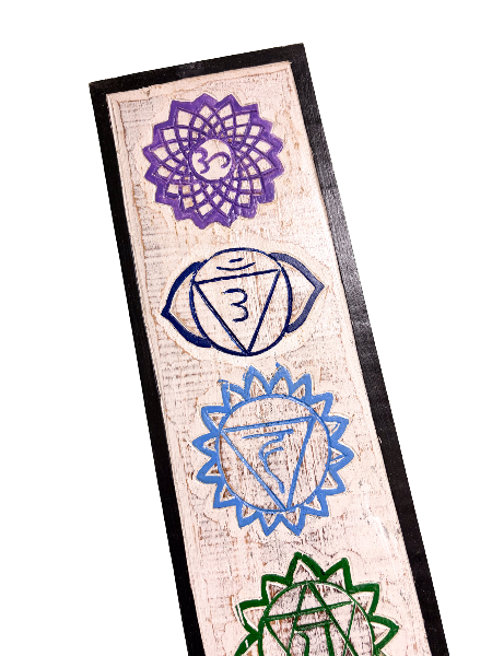 Wooden Chakra Sign Board - Set of Two