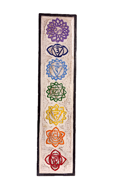 Wooden Chakra Sign Board - Set of Two