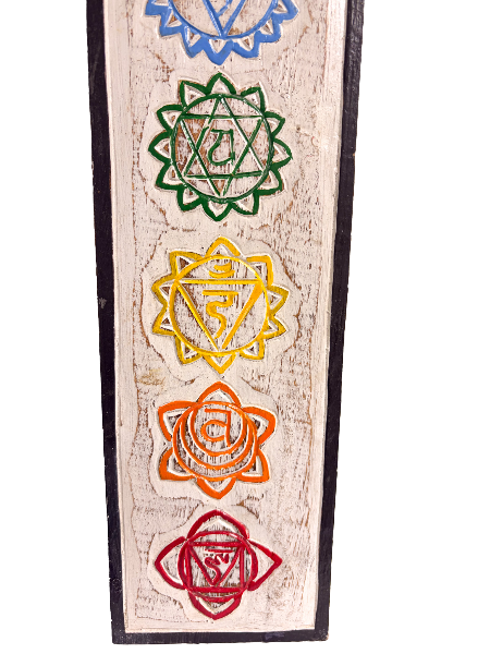 Wooden Chakra Sign Board - Set of Two