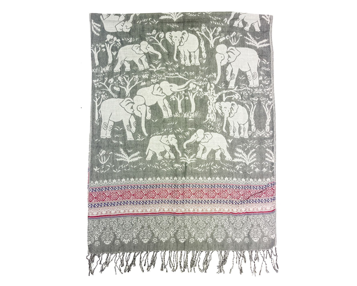 Grey Elephant Cashmere Scarf