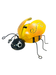 Painted Yellow Metal Bee