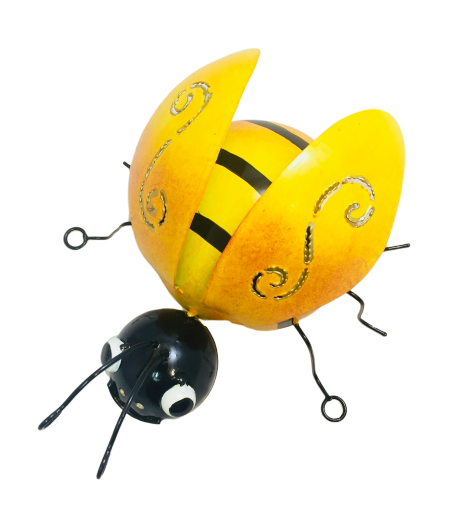 Painted Yellow Metal Bee